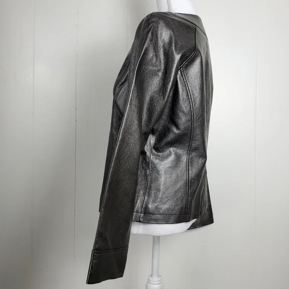 Cold water Creek faux leather coat size 6 - Picture 7 of 9